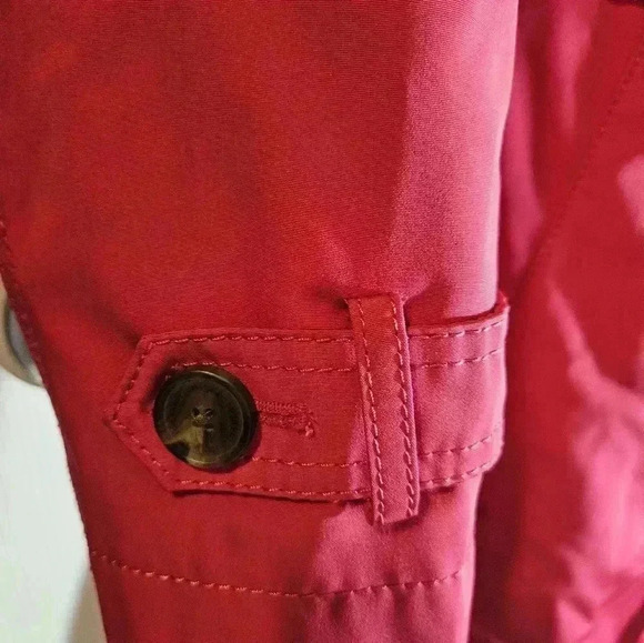 Isaac Mizrahi Pink Classic Vintage Trench Coat Plus Sz 1X - Picture 4 of 6